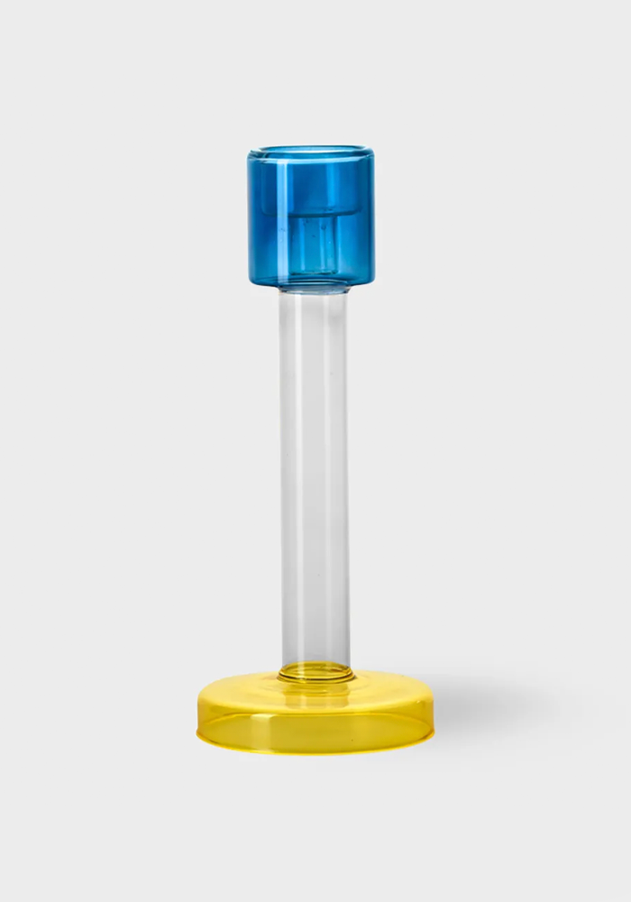 Bougeoir Bole L Bleu Et Jaune - &klevering