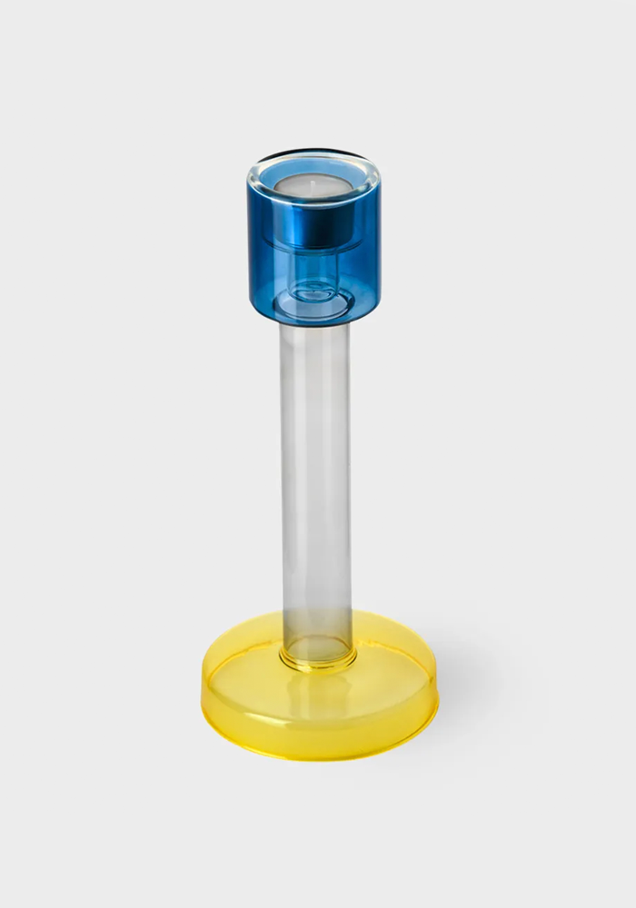 Bougeoir Bole L Bleu Et Jaune - &klevering