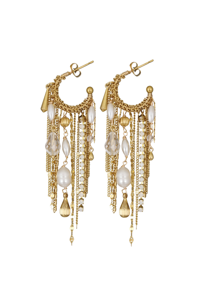 Boucle D'Oreilles Zahia Nuage - Semi Lunaire