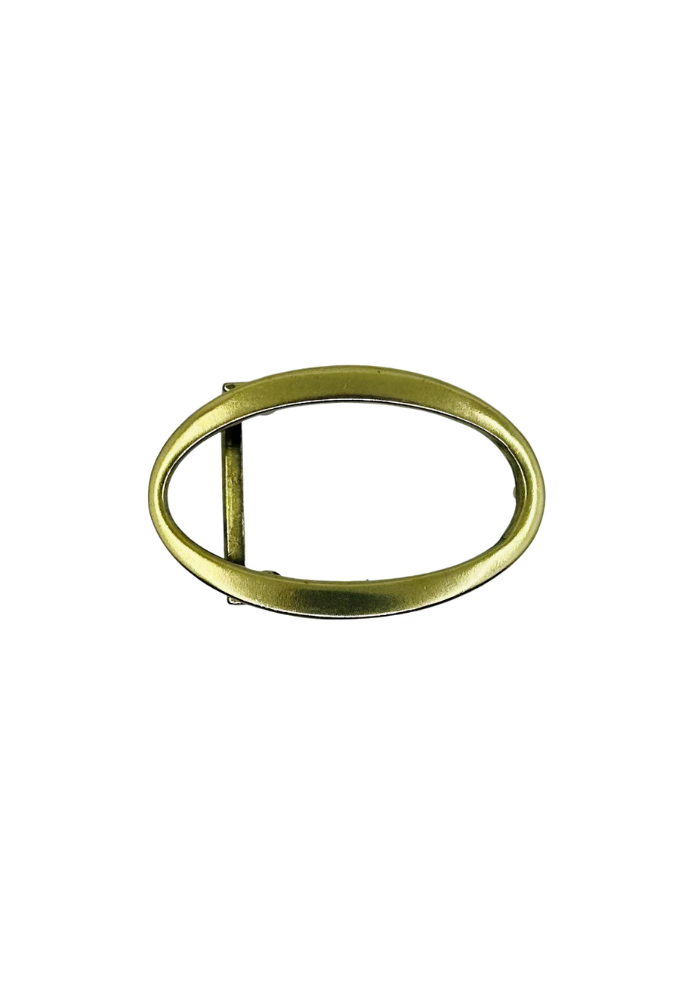 Boucle De Ceinture Ovale Simple Doré - Yolete