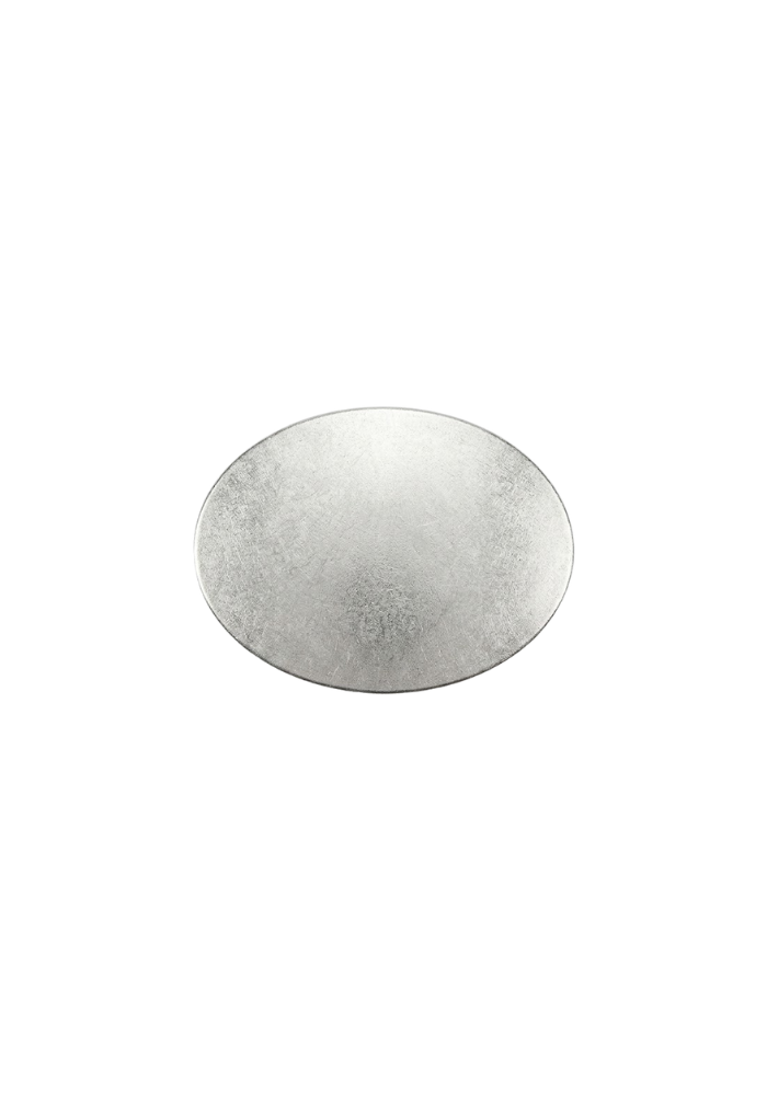 Boucle De Ceinture Ovale Lisse Argenté - Yolete