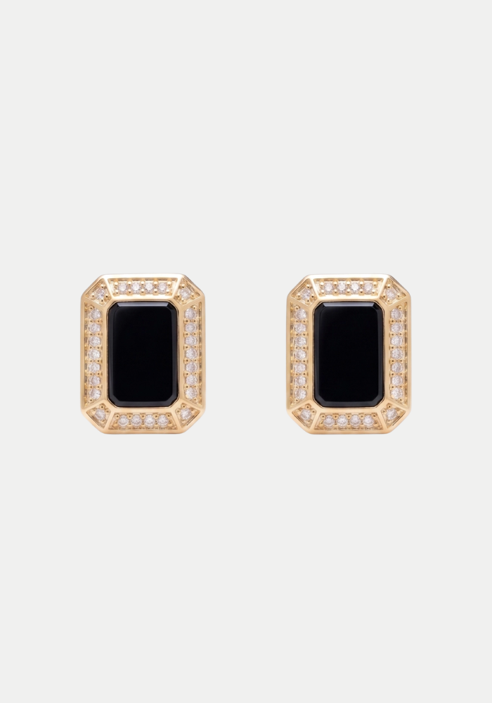 Boucles D'Oreilles Aura Noir - Sigal