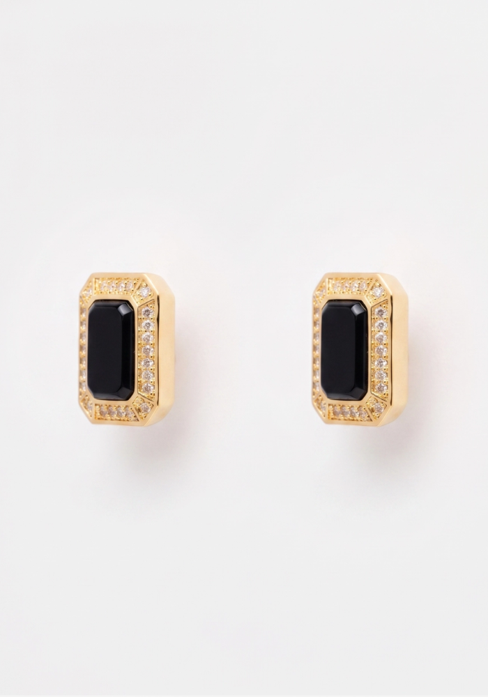 Boucles D'Oreilles Aura Noir - Sigal