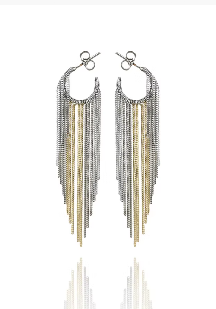Boucles D'Oreilles Milo Gold Palladium - Semi Lunaire