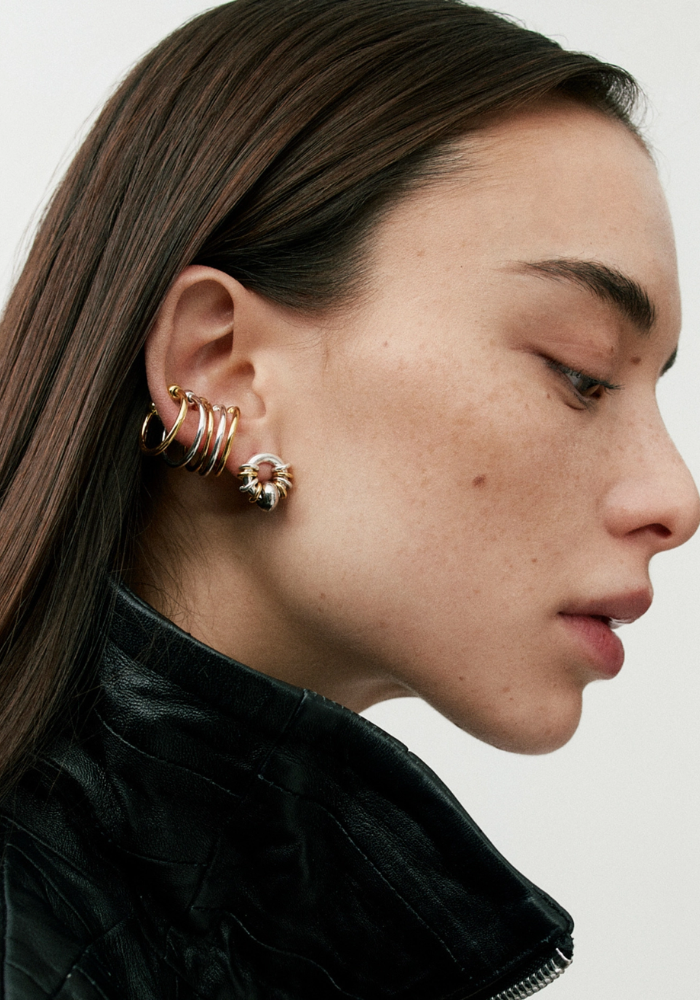 Boucles d'Oreilles Donut Baby Argenté - Sigal