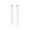 Gigi Diamond Classic Dancing Earrings Rose Gold Opal Resins