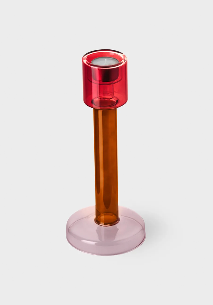 Bougeoir Bole L Rouge Et Rose - &klevering