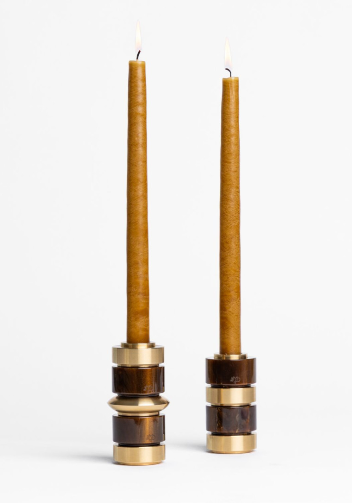 Bougeoir Dandy Tabac - Maison Pechavy