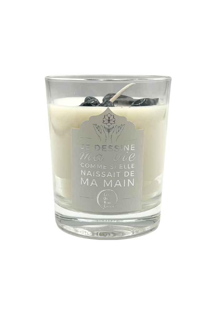 Bougie Chemin De Vie Obsidienne Flocons De Neige - Life On Venus