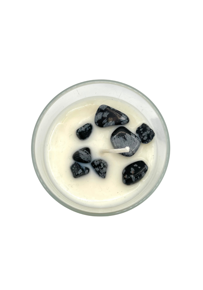 Bougie Chemin De Vie Obsidienne Flocons De Neige - Life On Venus