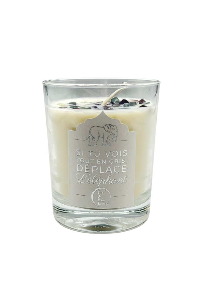 Bougie Chemin De Vie Pierre Fluorite - Life On Venus