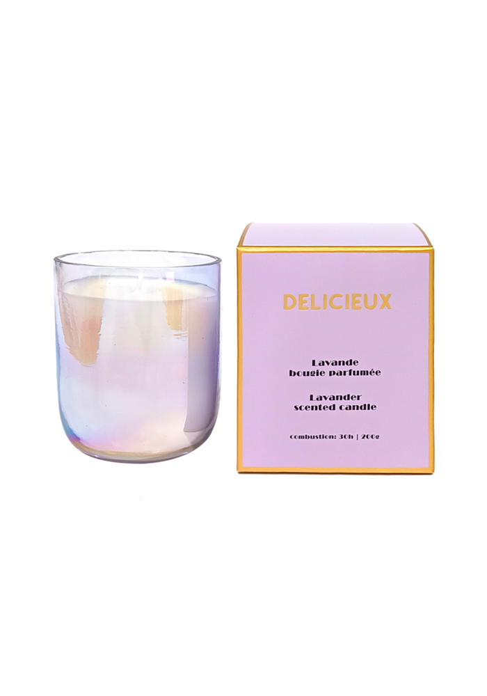 Bougie Lavande Message Délicieux - Blush Sélection Décoration