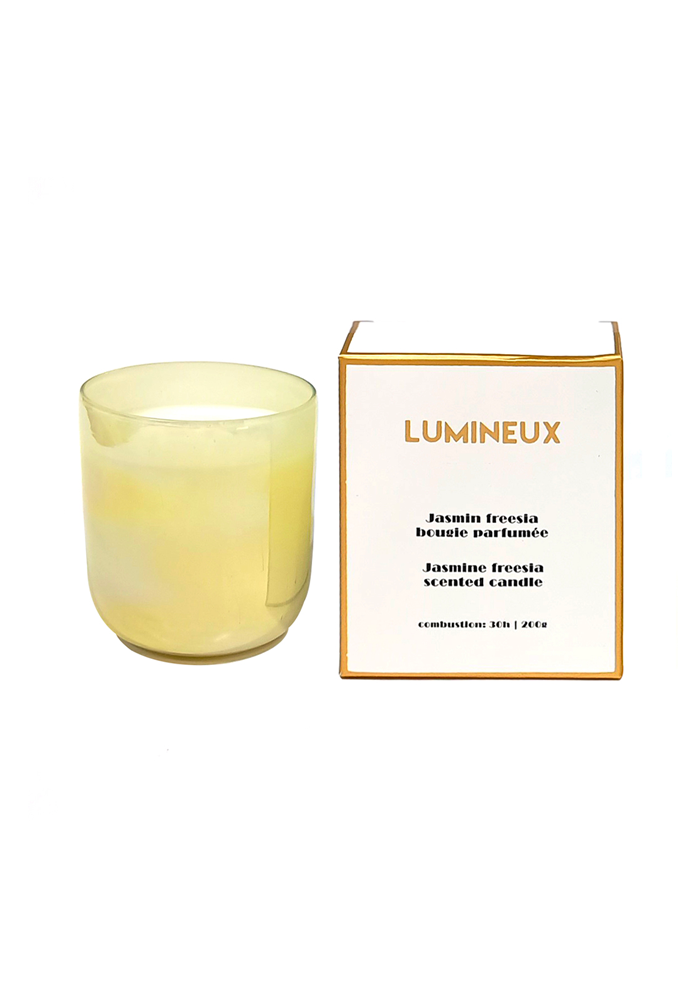 Bougie Jasmin Freesia Message Lumineux - Blush Sélection Décoration