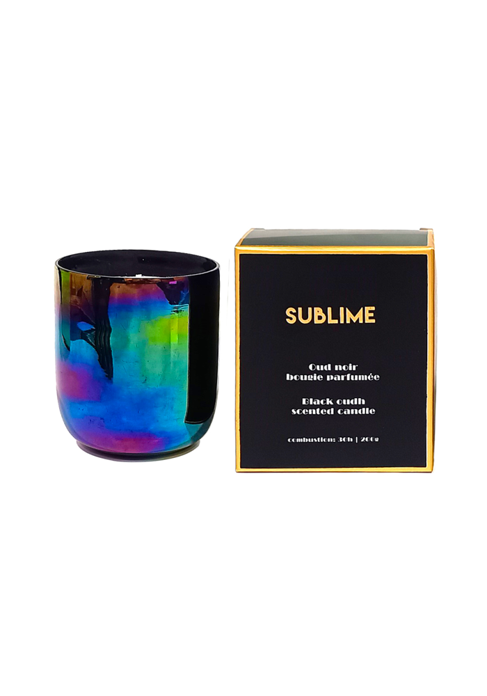 Bougie Oud Noir Message Sublime - Blush Sélection Décoration