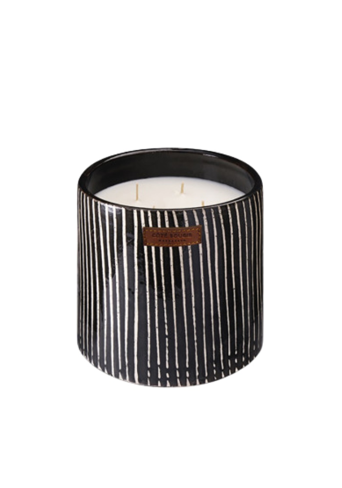 Bougie Zèbre Mandarine Majorelle L - Côté Bougie