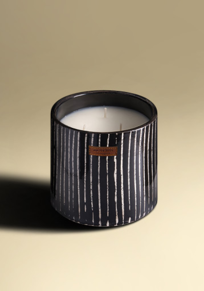 Bougie Zèbre Mandarine Majorelle S - Côté Bougie