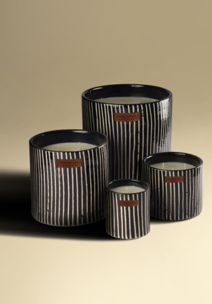 Bougie Zèbre Mandarine Majorelle S - Côté Bougie