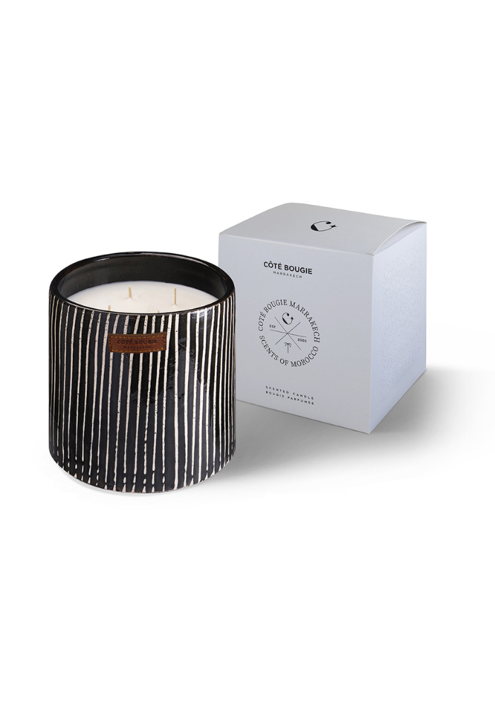 Bougie Zèbre Mandarine Majorelle XL - Côté Bougie