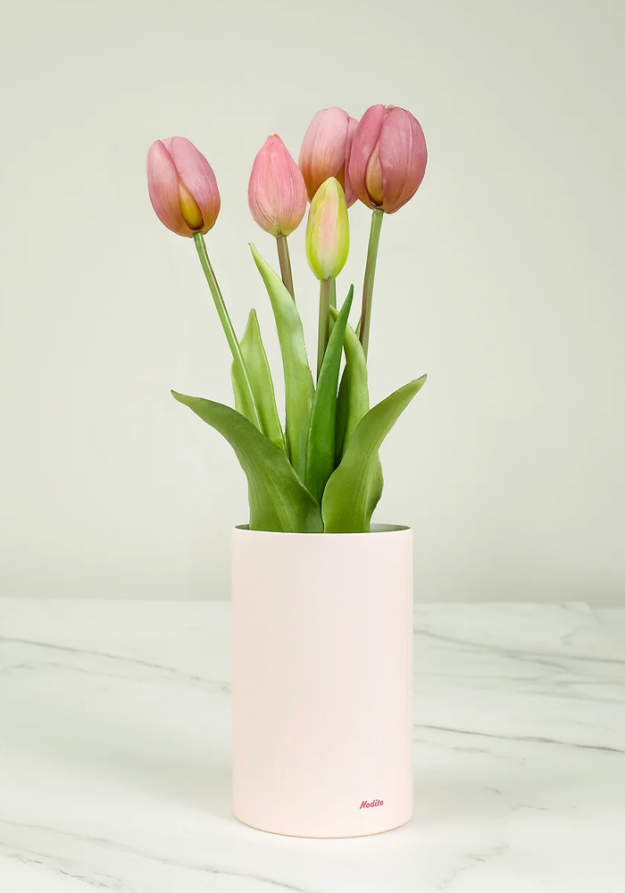 Bouquet De Fausses Tulipes Parfumés Violet Clair - Blush Sélection Décoration
