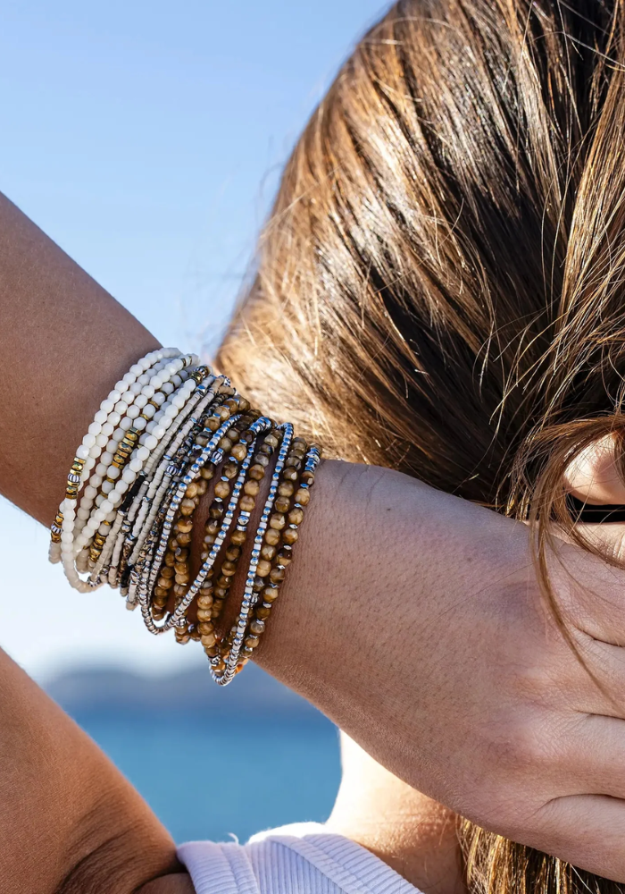 Bracelet 3 Tours Ou Collier Blondie Vanille - Têtes Blondes