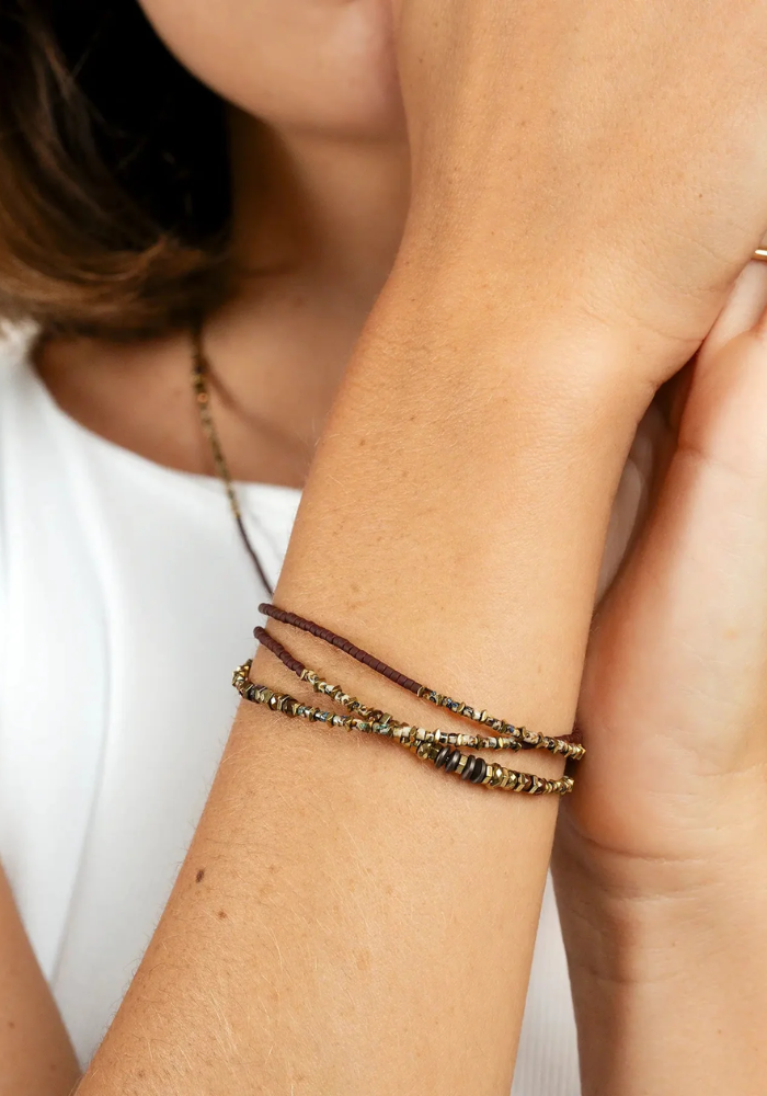 Bracelet 3 Tours Ou Collier Brownie - Têtes Blondes
