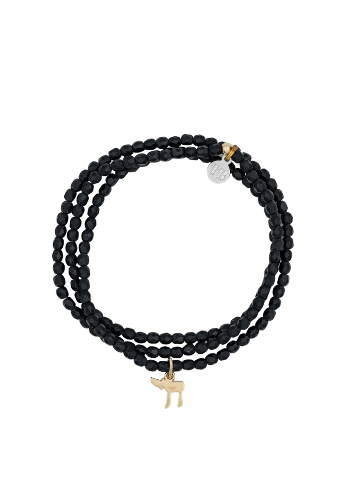 Bracelet 3 Tours Ou Collier Hai Gold Noir Mat - Têtes Blondes
