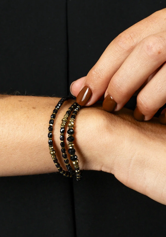 Bracelet 3 Tours ou Collier Blondie Midnight - Têtes Blondes