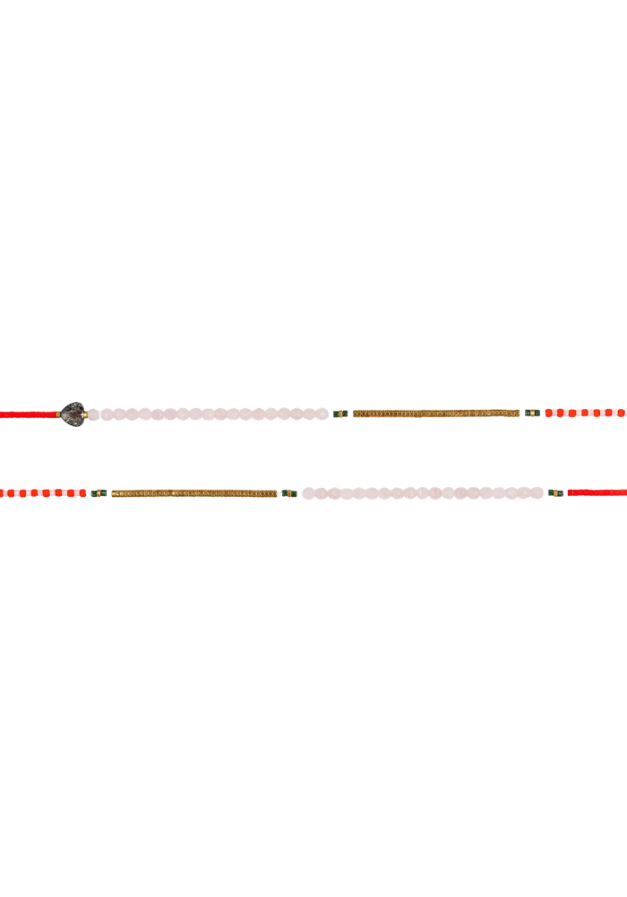 Bracelet 6 Tours Ou Sautoir Amour Rouge Et Rose - Têtes Blondes
