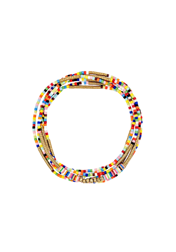 Bracelet 6 Tours Ou Sautoir Happy Slim Multicolore - Têtes Blondes