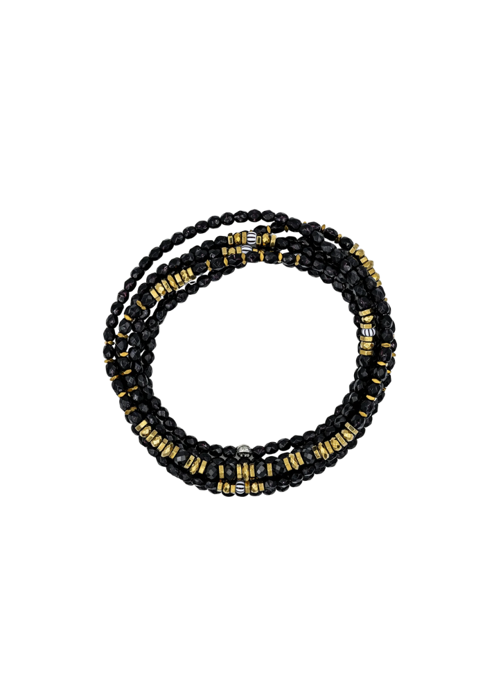 Bracelet 6 Tours ou Collier Blondie Midnight - Têtes Blondes