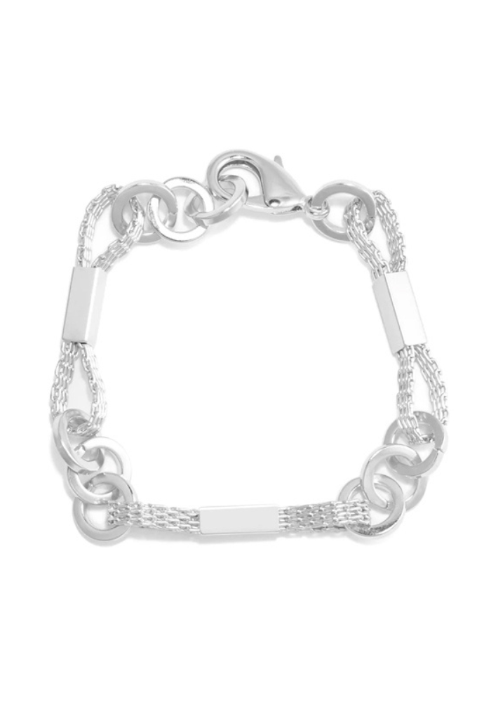 Bracelet Arc En Chaine XXL Palladium