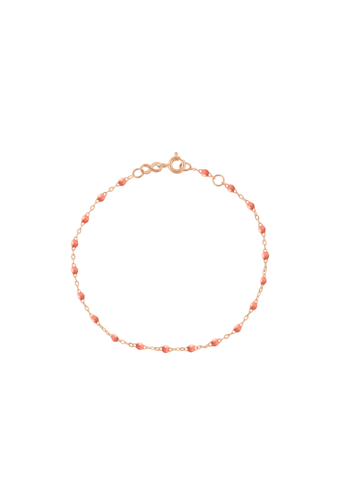 Bracelet Enfant Classique Gigi Or Rose Et Résines Saumon 13cm - Gigi Clozeau