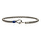 Men's Bracelet Hook Bass Rope Big Silver Aged Lapis