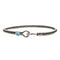 Men's Bracelet Hook Bass Rope Big Silver Aged Turquoise