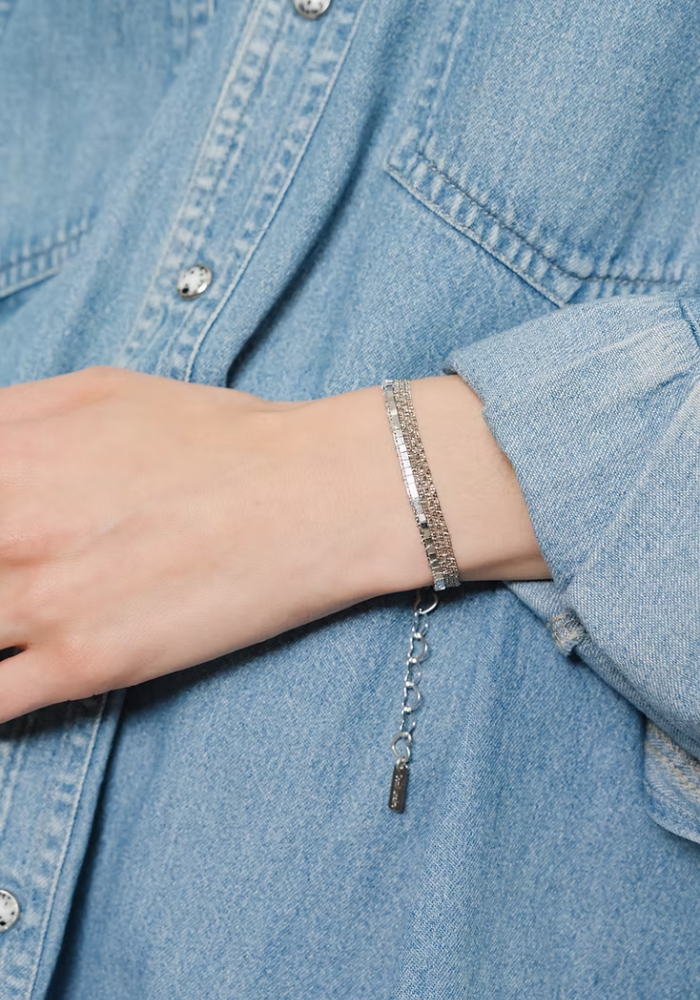 Bracelet Nour Rhodium - Semi Lunaire