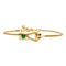 Malachite Gold Plated Horizontal Fastening Bass String Bracelet