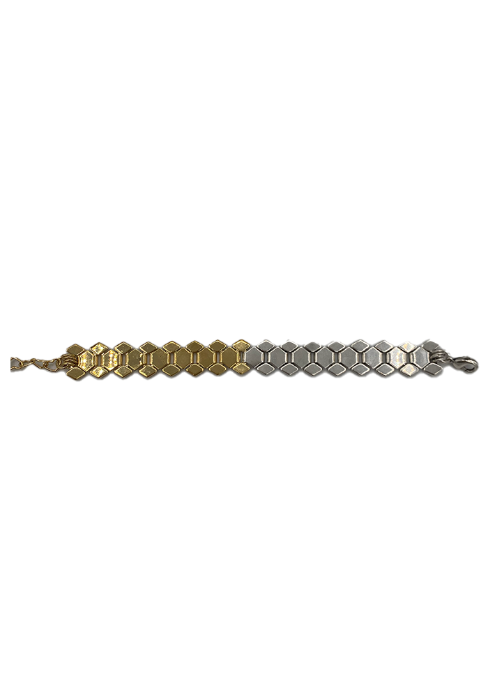 Bracelet Ely Paladium & Gold - Semi Lunaire