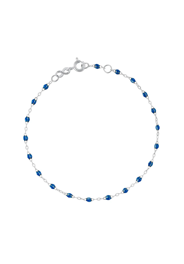 Bracelet Classique Gigi Or Blanc Et Résines Saphir 17cm - Gigi Clozeau