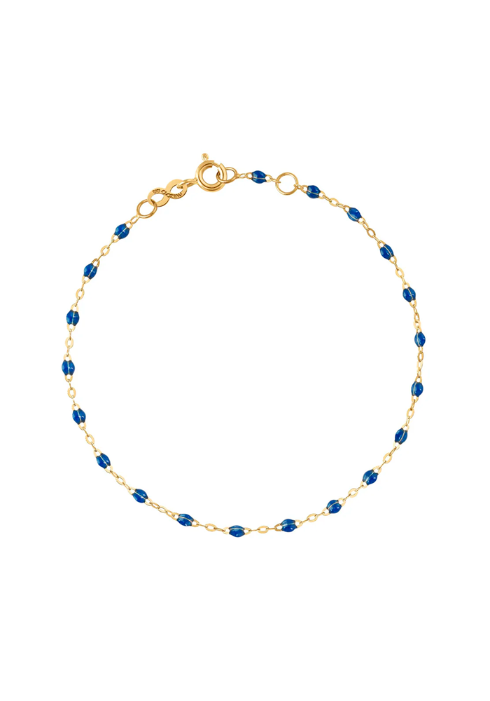 Bracelet Classique Gigi Or Jaune Et Résines Saphir 17cm - Gigi Clozeau