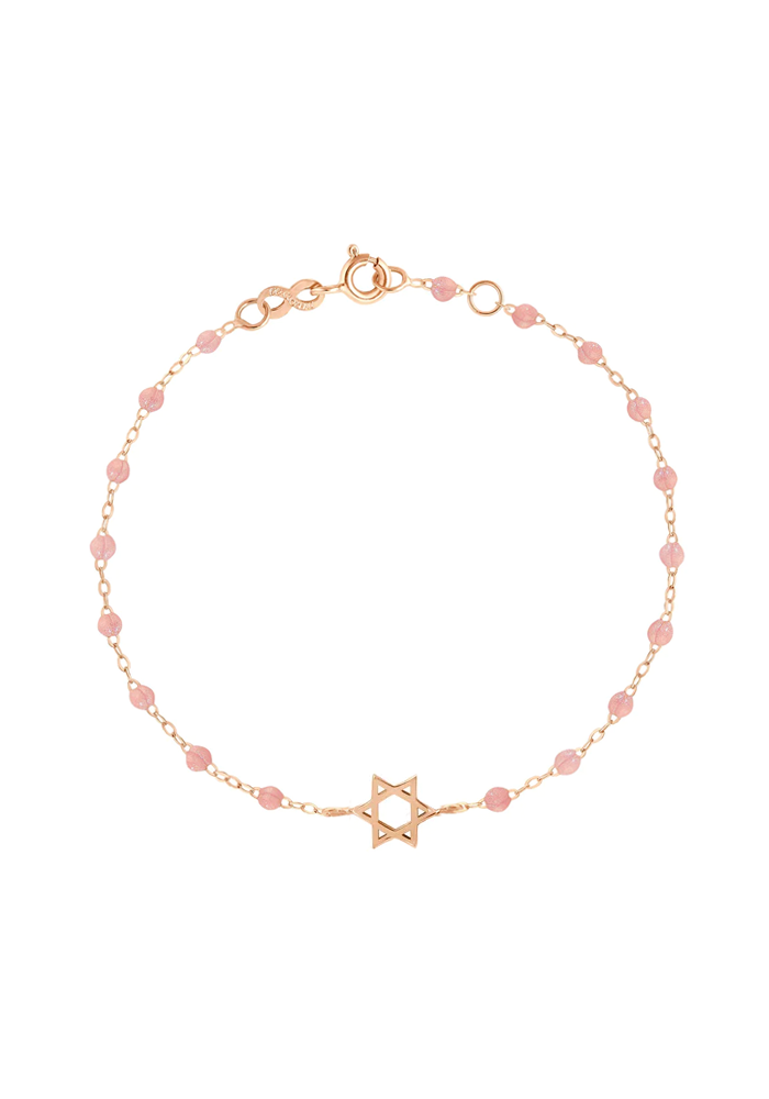 Bracelet Étoile De David Or Rose Et Résines Blush 17cm - Gigi Clozeau