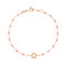 Rose Gold and Blush Resin Star of David Bracelet 15cm