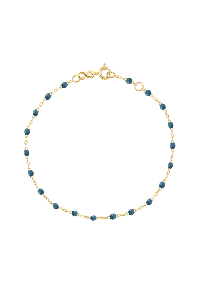 Bracelet Classique Gigi Or Jaune Et Résines Bleu Celeste 17cm - Gigi Clozeau