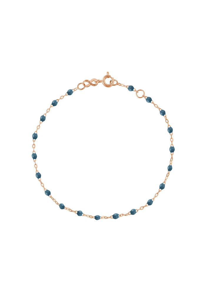 Bracelet Classique Gigi Or Rose Et Résines Bleu Celeste 15cm - Gigi Clozeau