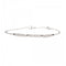 Guitar String Bracelet Chain And Diamond Beads Silver