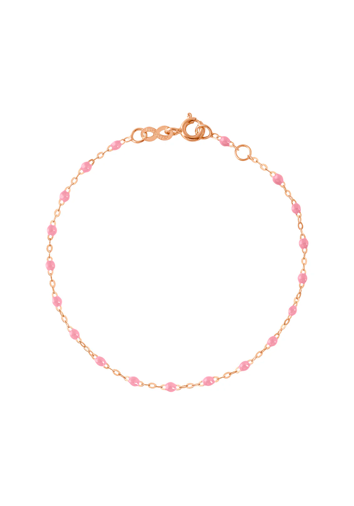 Gigi Classic Bracelet Rose Gold And Fuchsia Resins 17cm