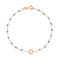 Star of David Bracelet Rose Gold and Ice Blue Resins 15cm