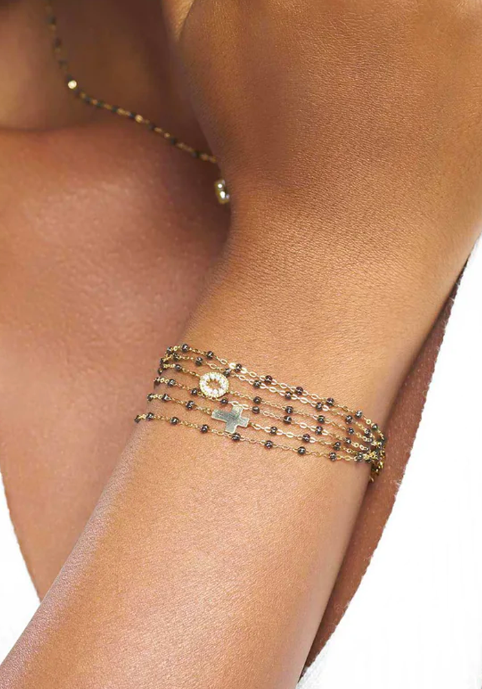 Bracelet Classique Gigi Or Jaune Et Résines Quartz 17cm - Gigi Clozeau