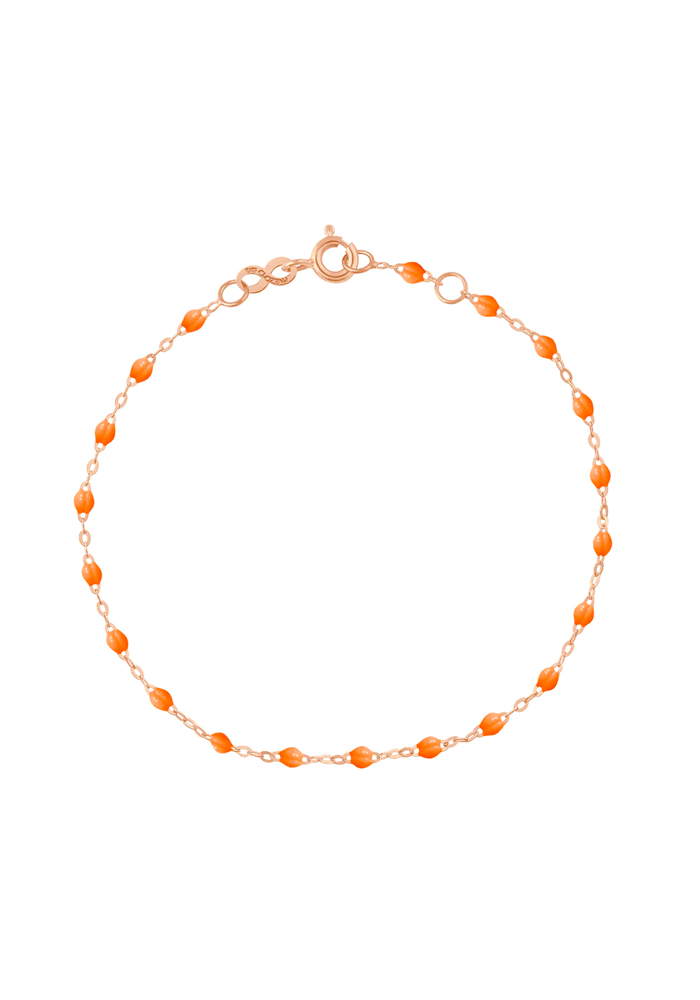 Bracelet Classique Gigi Or Rose Et Résines Mandarine 17cm - Gigi Clozeau