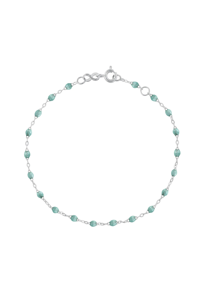 Bracelet Classique Gigi Or Blanc Et Résines Bleu Glacier 17cm - Gigi Clozeau