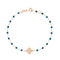 Pulsera Lucky Clover de Diamantes en Oro Rosa con Diamantes y Resinas de la Jungla de 17 cm